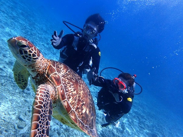 水納島の綺麗な海で体験ダイビング！
