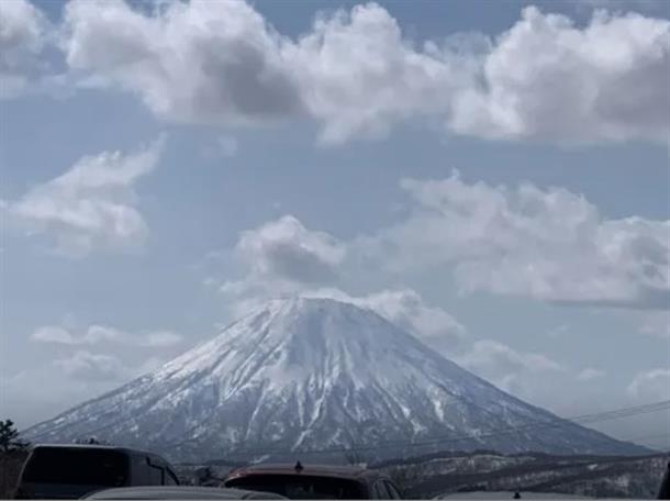 雪に覆われた羊蹄山が出迎えてくれます