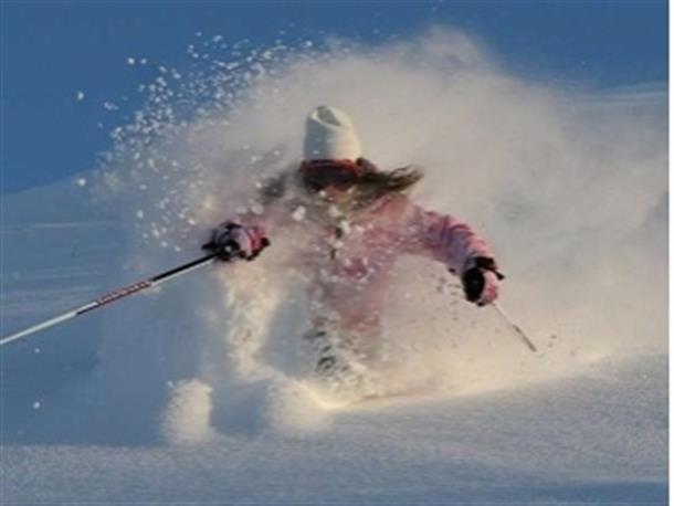 ふわふわの新雪を滑る♪