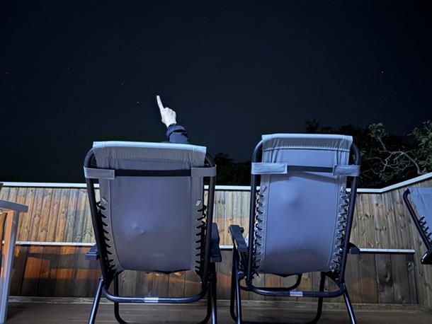 晴れた日の夜には満天の星空