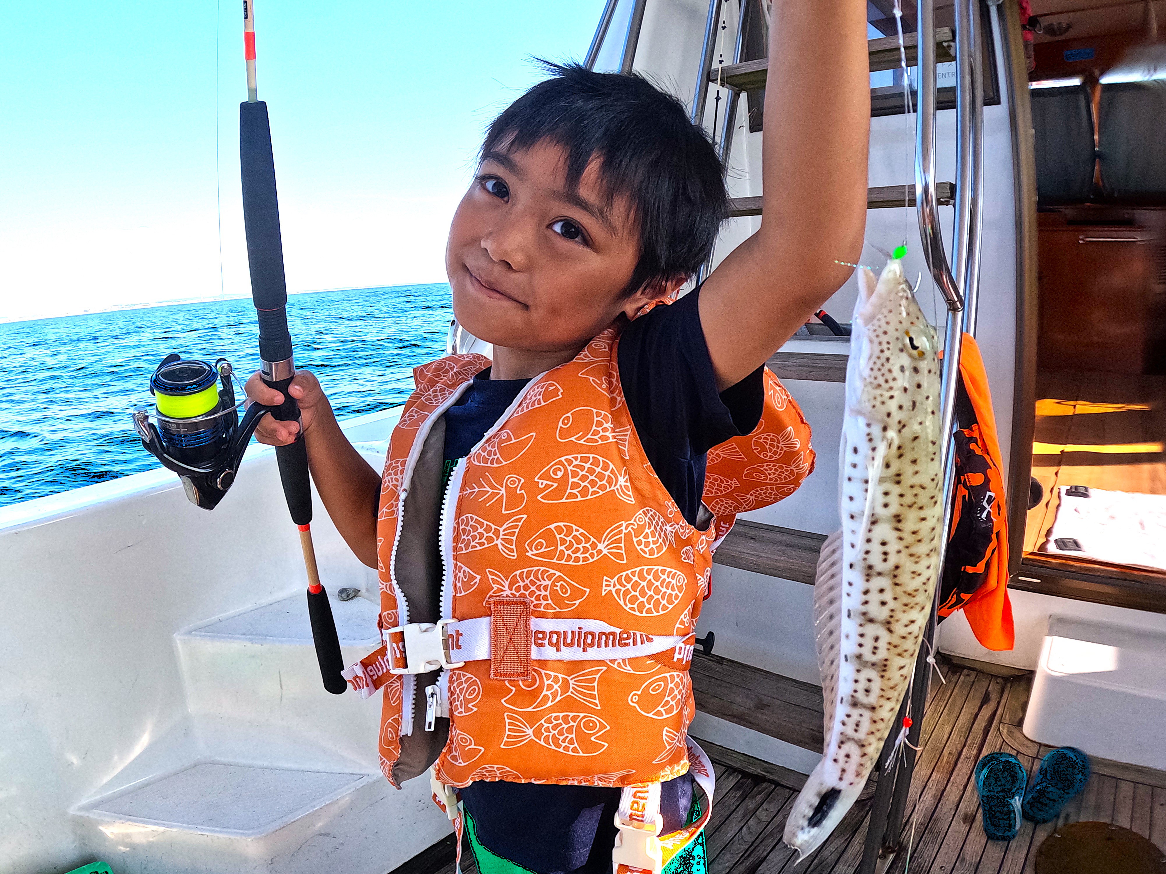 小さい子も釣れる