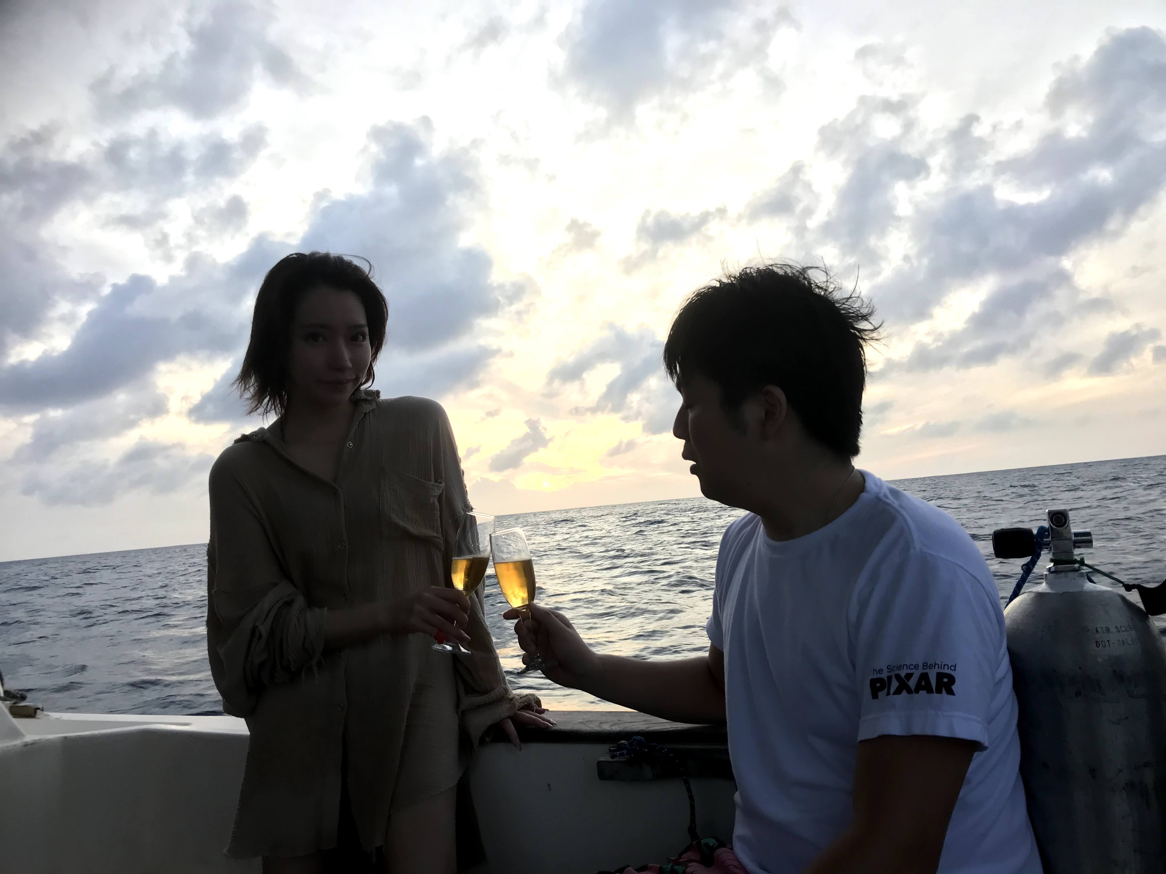 夕日に乾杯
