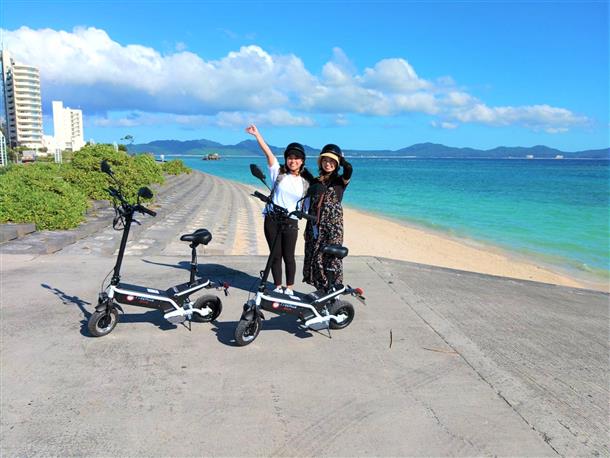 本島北部で電動キックボード体験