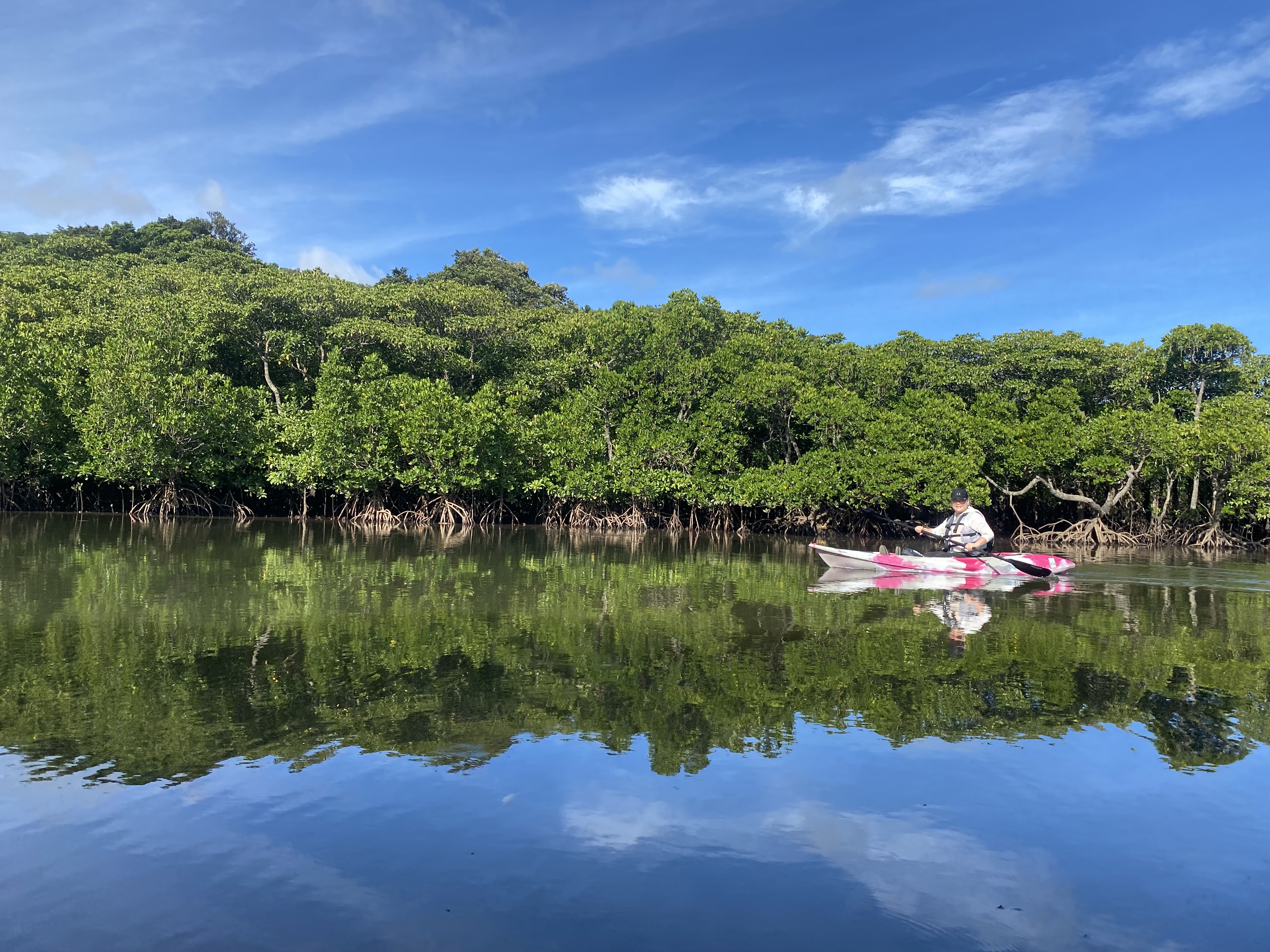 穏やかな川ですよ