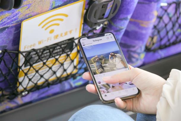 無料Wi-Fi完備で移動中も退屈知らず！