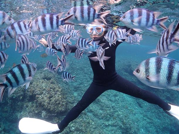 魚ともたくさんふれあえます♪