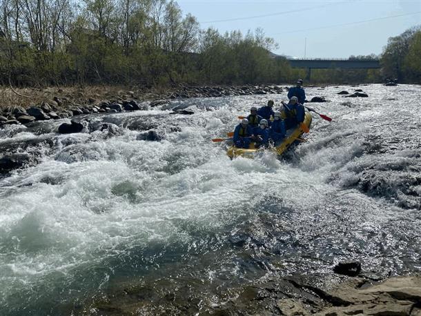 水しぶきが気持ちいい！