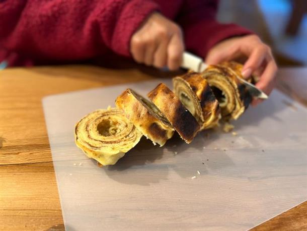 完成したら切り分けて、食べてみよう！