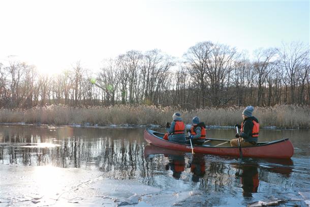 鳥たちが越冬する比較的温暖なエリア