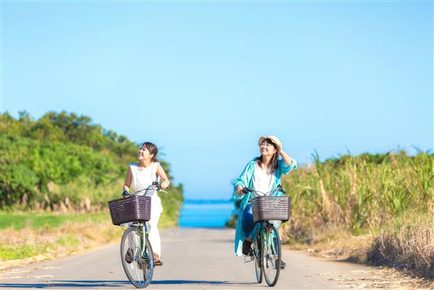さとうきび畑が広がるのどかな島