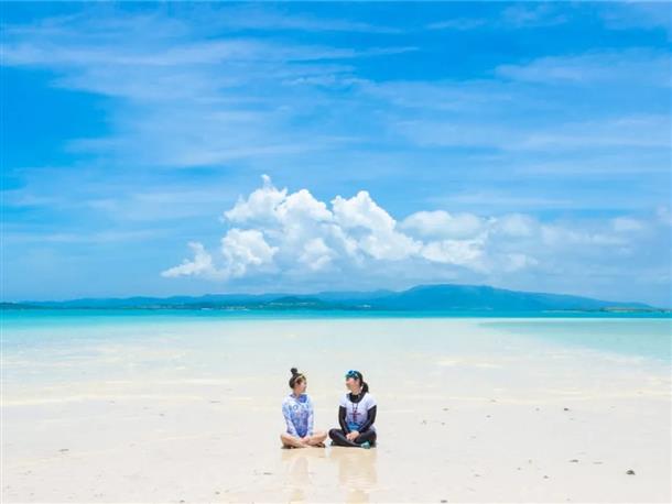青空と海で映えショット満喫♪