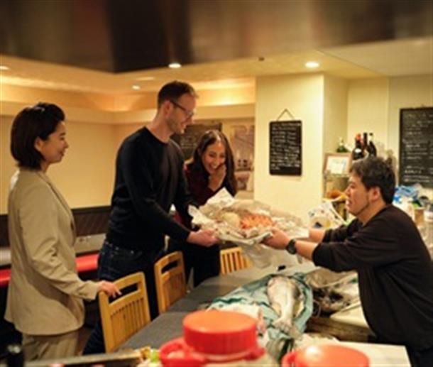 ご購入いただいた食材をシェフが調理
