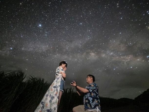 満点の星空の下でプロポーズ！