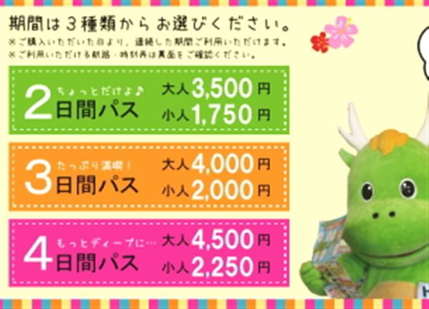 お得なドリームパス・フェリー乗り放題★！