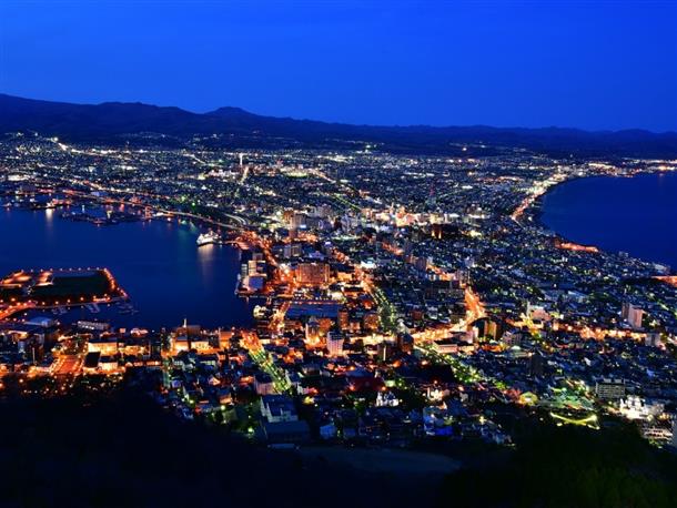 函館山の夜景は絶景です。