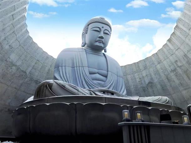 大迫力の頭大仏