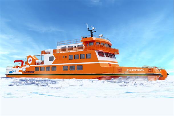 氷の大海原を進むガリンコ号ⅢIMERU