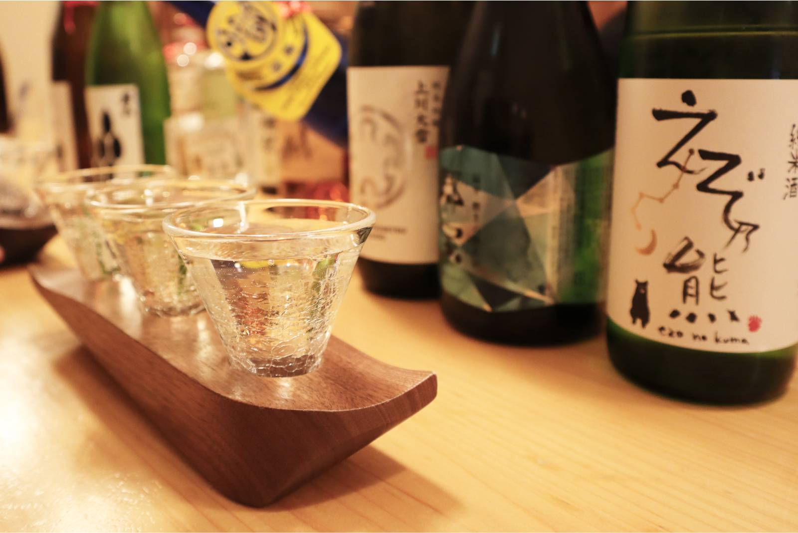 地酒３種類を試飲♪