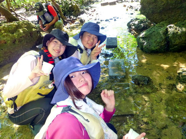 湧き水エリアで生き物観察！