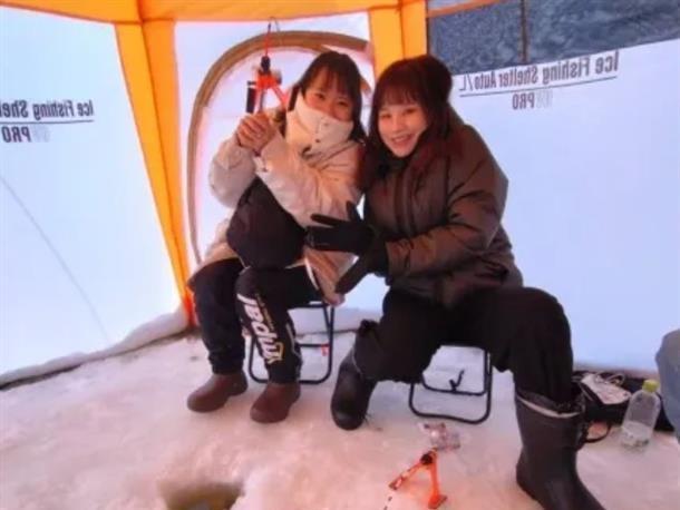 わかさぎ釣り風景