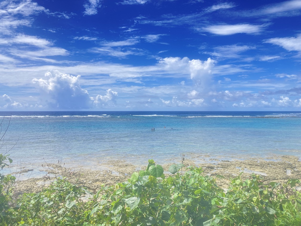 波が入ってこない穏やかな海でご案内♪