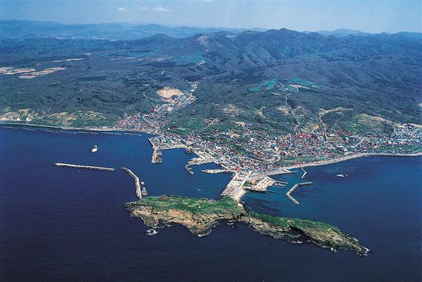 上空から見たかもめ島
