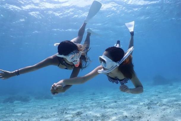 広々とした海でリフレッシュしながら遊ぶ♪