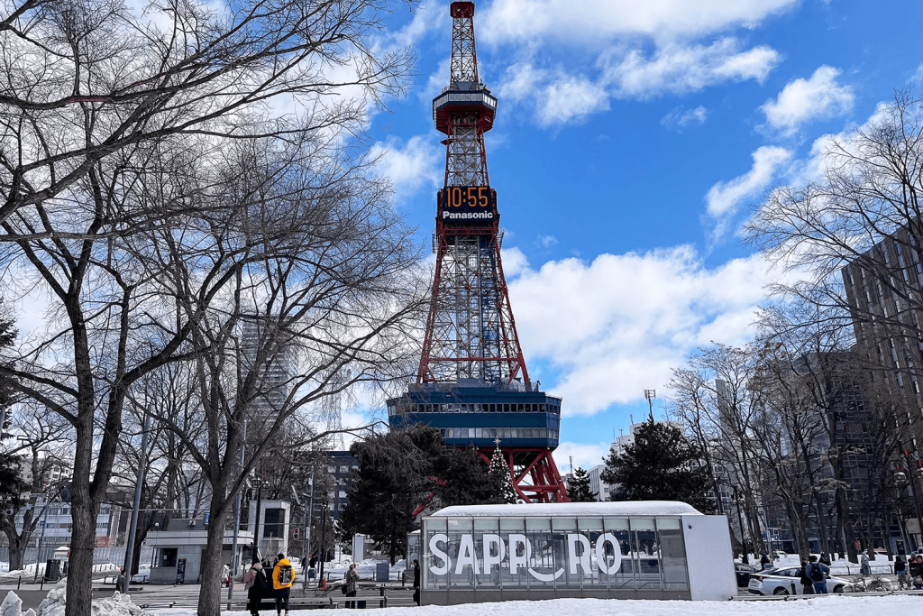 大通公園 西2丁目から見るさっぽろテレビ塔