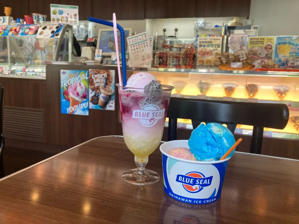 ブルーシールのダブルとフローズンフロート